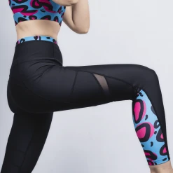 OddBalls Lazy Leopard Leggings & Sports Bra Set - Women's Sportswear Bundle 14 OddBalls Lazy Leopard - Leggings + Sports Bra Bundle