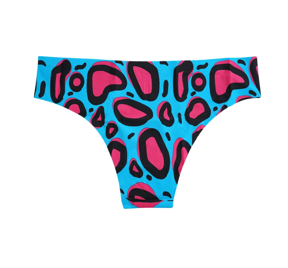 OddBalls Lazy Leopard Seamless Brazilian Briefs for Teen Girls - Soft & Comfortable Underwear 4 OddBalls Lazy Leopard - Teen Girls Seamless Brazilian Briefs