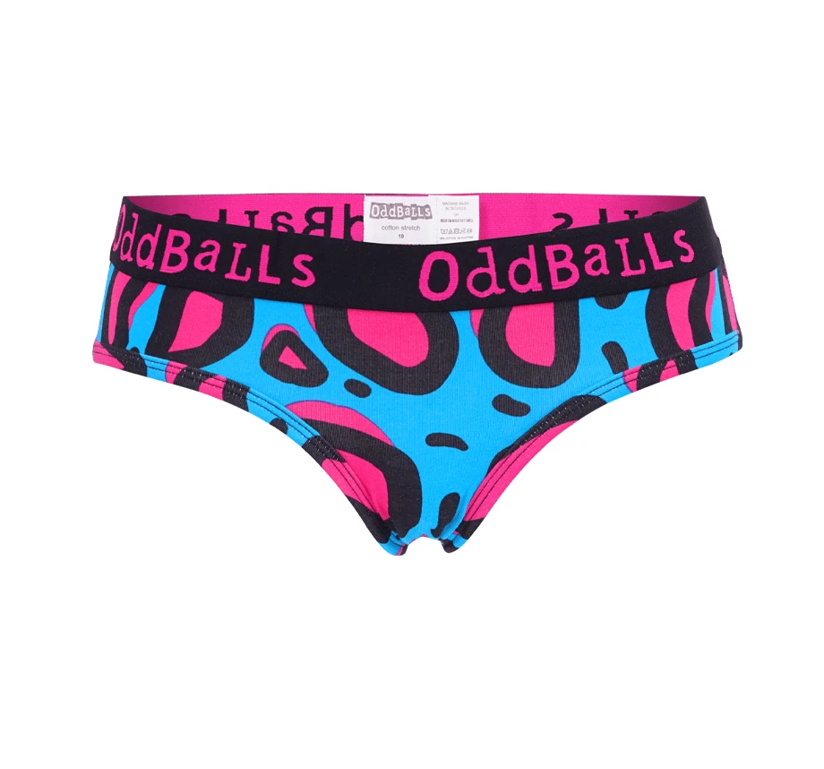 OddBalls Lazy Leopard Ladies Briefs - Fun & Comfortable Women's Underwear 3 OddBalls Lazy Leopard - Ladies Briefs