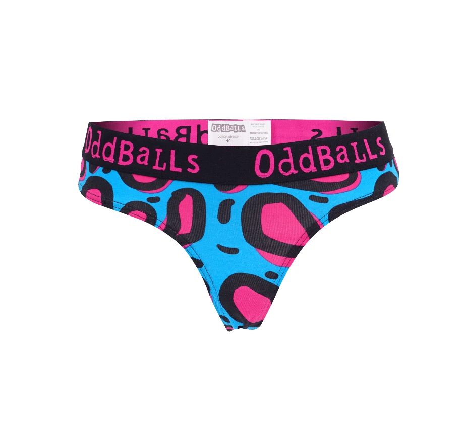 OddBalls Lazy Leopard - Women's Comfortable Thongs | Stylish Underwear 4 OddBalls Lazy Leopard - Ladies Thongs