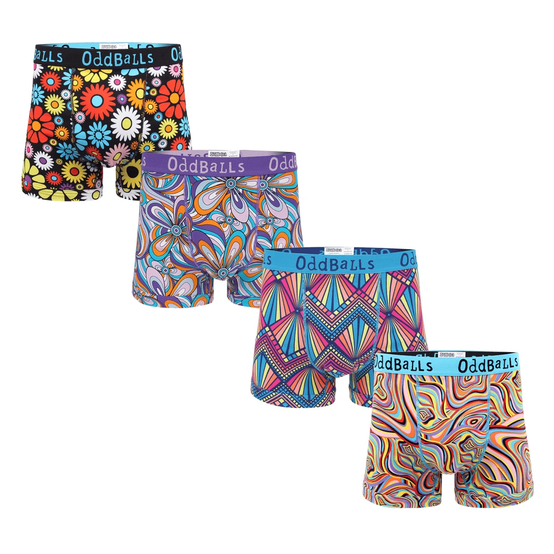 OddBalls Summer Sale | Men's Beach Boxer Shorts 4 Pack Bundle - Fun & Comfortable Underwear 3 OddBalls Summer Sale | Beach Bundle - Mens Boxer Shorts 4 Pack Bundle