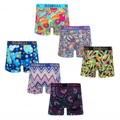 OddBalls Exclusive Bundle - Mens Boxer Shorts 6 Pack Bundle