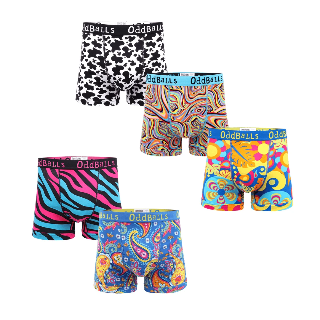 OddBalls The Original Bundle - 5 Pack Men's Boxer Shorts | Fun & Comfortable Underwear 3 OddBalls The Original Bundle - Mens Boxer Shorts 5 Pack Bundle