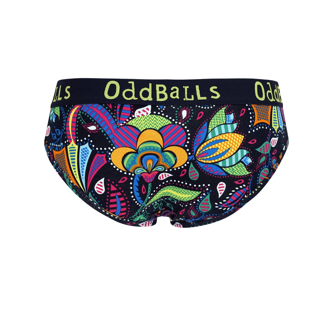 OddBalls Magic Garden - Women's Comfortable & Stylish Briefs | Soft Cotton Underwear 4 OddBalls Magic Garden - Ladies Briefs