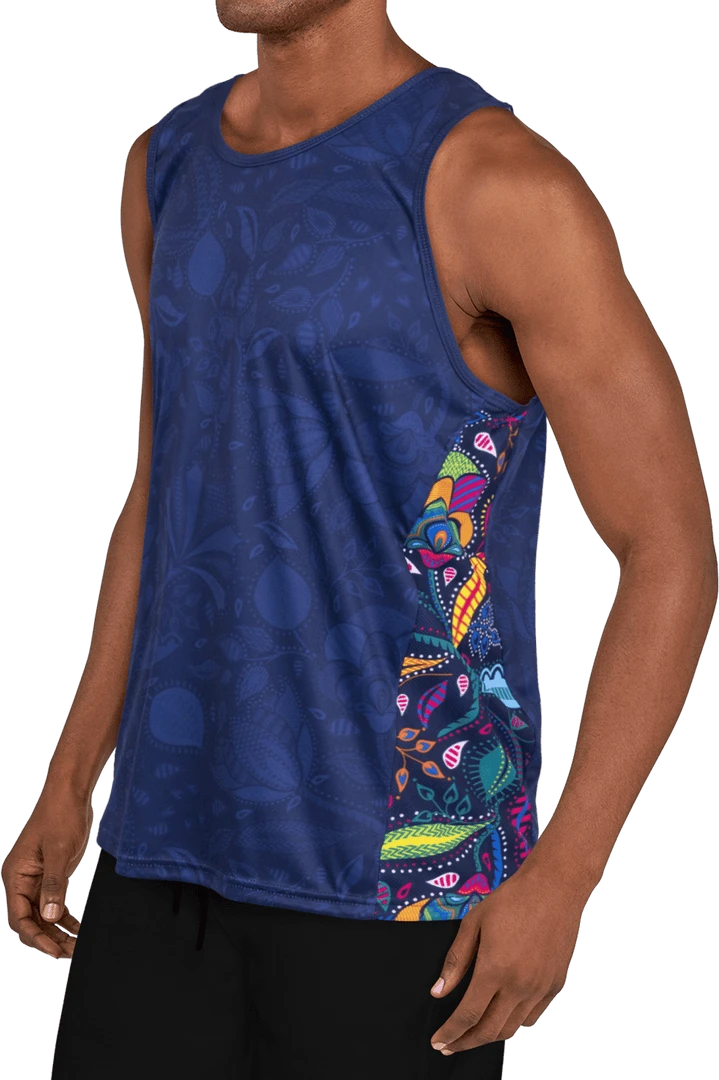 OddBalls Sportswear Magic Garden Tech Fit Running Vest - Lightweight & Breathable 3 OddBalls Sportswear Magic Garden - Tech Fit - Running Vest