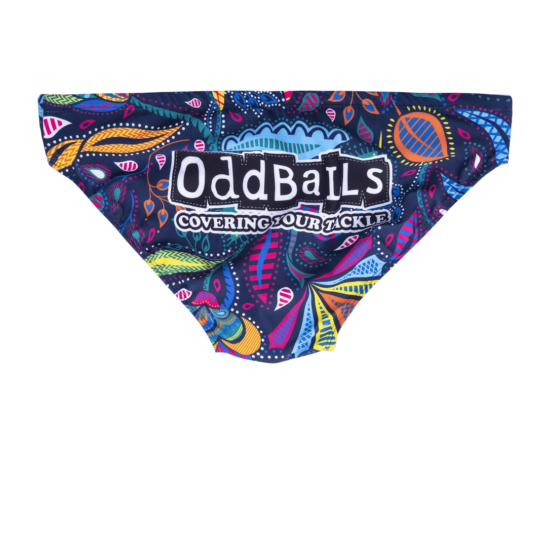 OddBalls Sportswear Magic Garden Swimmers - Vibrant Summer Swimwear for Men 4 OddBalls Sportswear Magic Garden - Swimmers