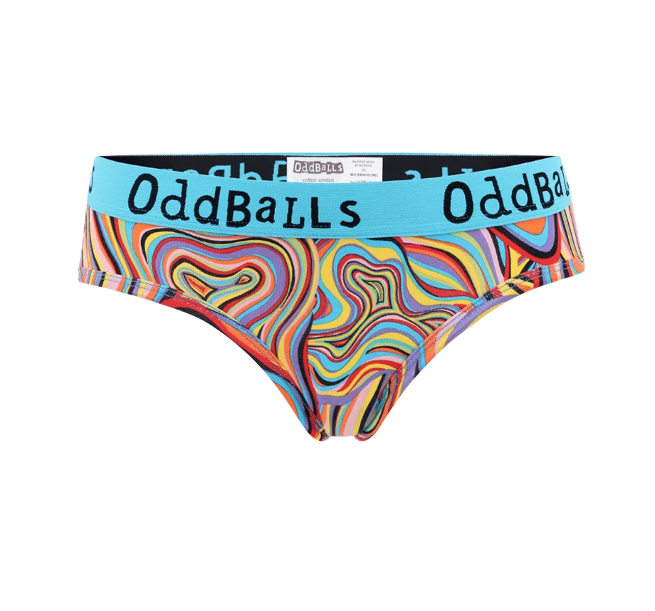 OddBalls Marble Print Teen Girls Briefs - Soft Cotton Underwear for Teens 3 OddBalls Marble - Teen Girls Briefs