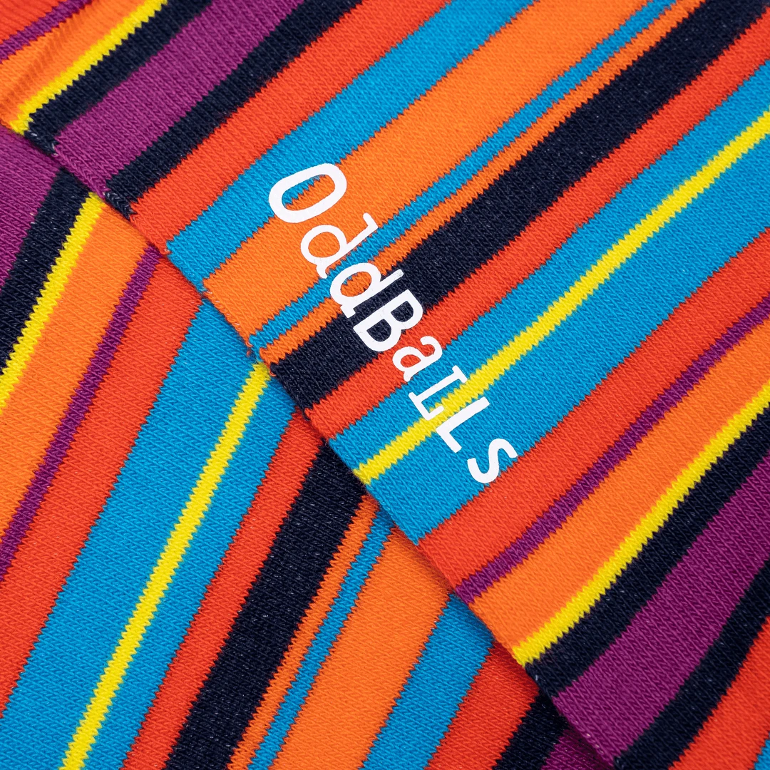 OddBalls Multi Lines Pattern Socks - Fun & Comfortable Socks for Men & Women 4 OddBalls Multi Lines - Socks