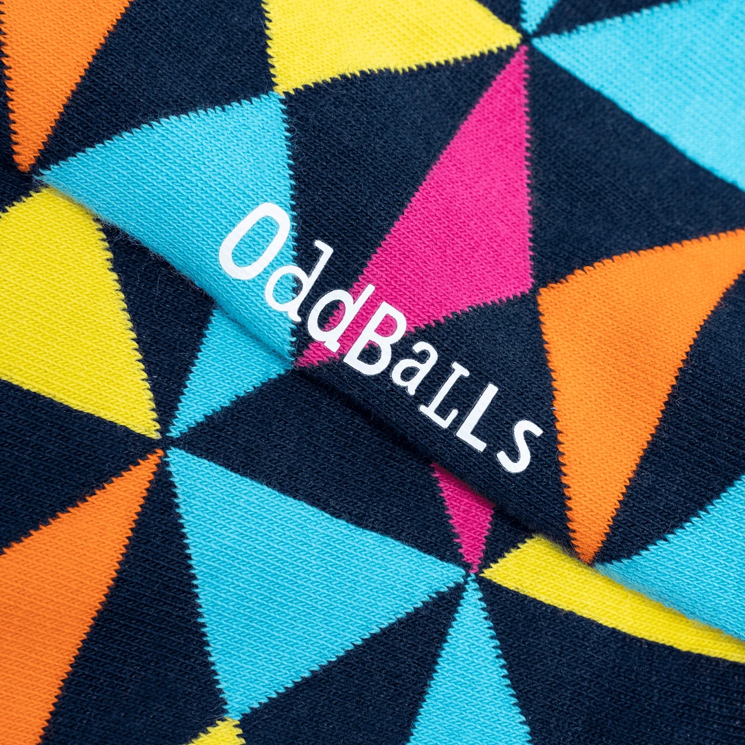 OddBalls Multi Triangles Pattern Socks - Fun & Comfortable Socks for Men & Women 4 OddBalls Multi Triangles - Socks