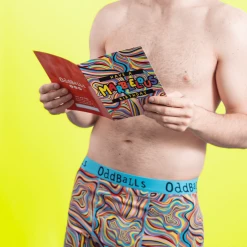 OddBalls Marble - Mens Boxer Shorts + Card Bundle Underwear & Birthday Cards