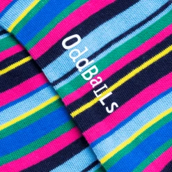 OddBalls Navy Lines Socks - Stylish & Comfortable Men's Socks 5 OddBalls Navy Lines - Socks