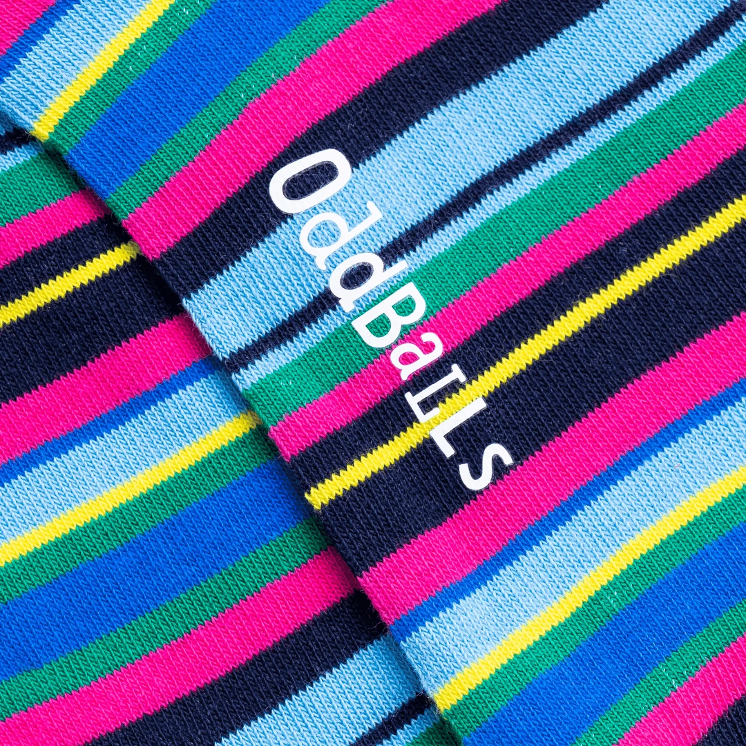 OddBalls Navy Lines Socks - Stylish & Comfortable Men's Socks 4 OddBalls Navy Lines - Socks