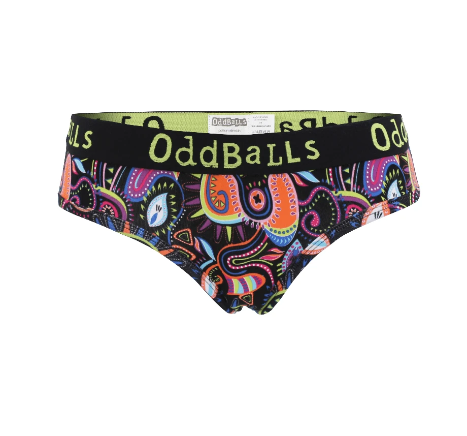 OddBalls Neon Rave Teen Girls Briefs - Vibrant & Comfortable Underwear 3 OddBalls Neon Rave - Teen Girls Briefs