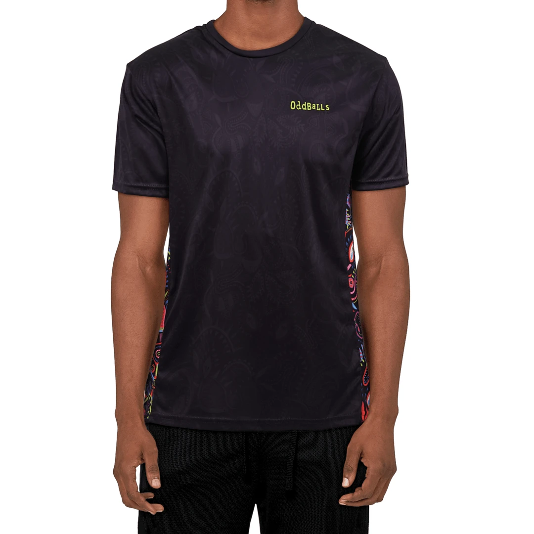 OddBalls Neon Rave Tech Fit Men's Training T-Shirt - High-Performance Sportswear 4 OddBalls Neon Rave - Tech Fit - Mens Training T-Shirt