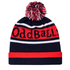 OddBalls Original | Navy | Cherry | White - Bobble Hat - 6 Accessories