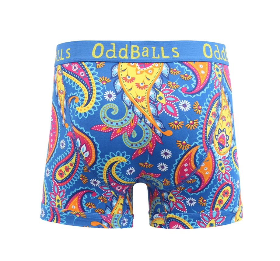 OddBalls Paisley Teen Boys Boxer Shorts - Fun & Comfortable Underwear 4 OddBalls Paisley - Teen Boys Boxer Shorts