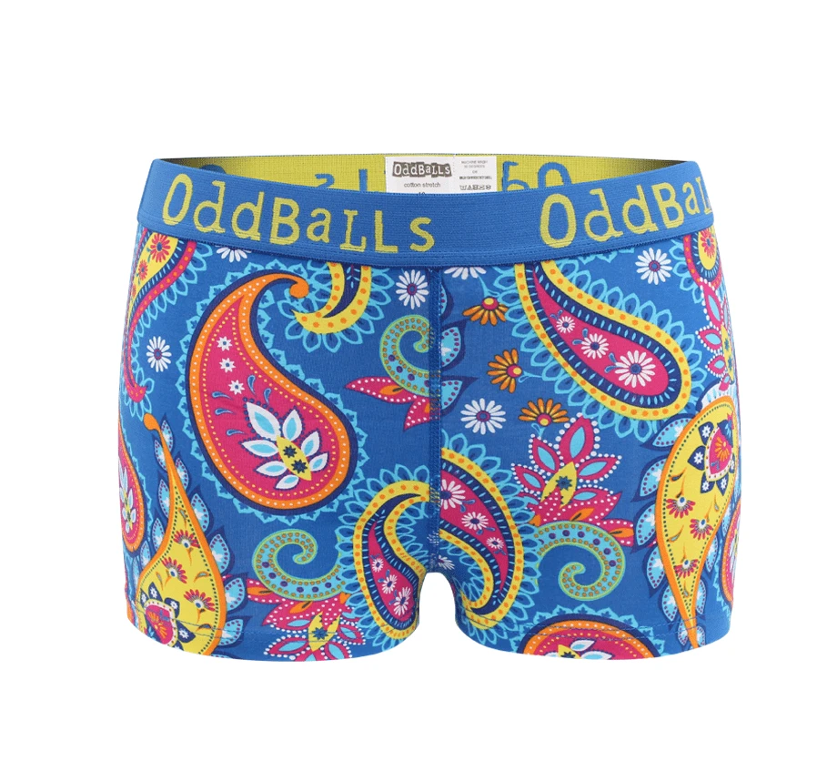 OddBalls Paisley Ladies Boxers - Stylish Women's Underwear, Comfortable & Breathable 3 OddBalls Paisley - Ladies Boxers