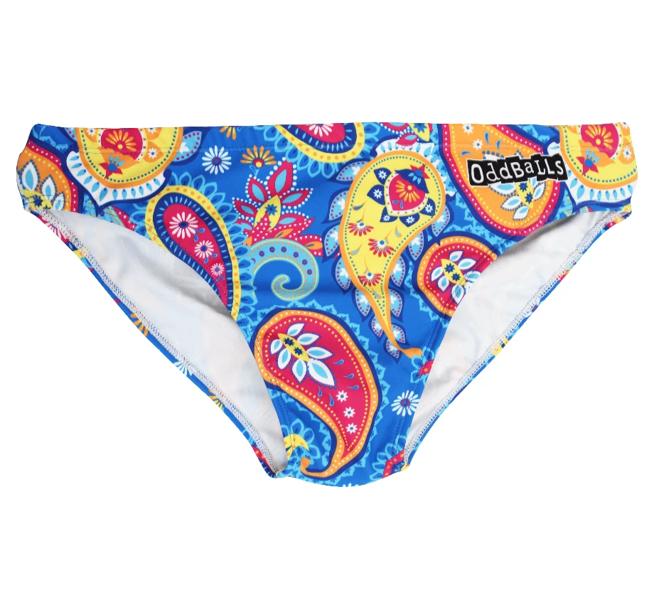 OddBalls Paisley Print Men's Swimmers - Summer Range | Comfortable & Stylish Swimwear 3 OddBalls Paisley - Swimmers
