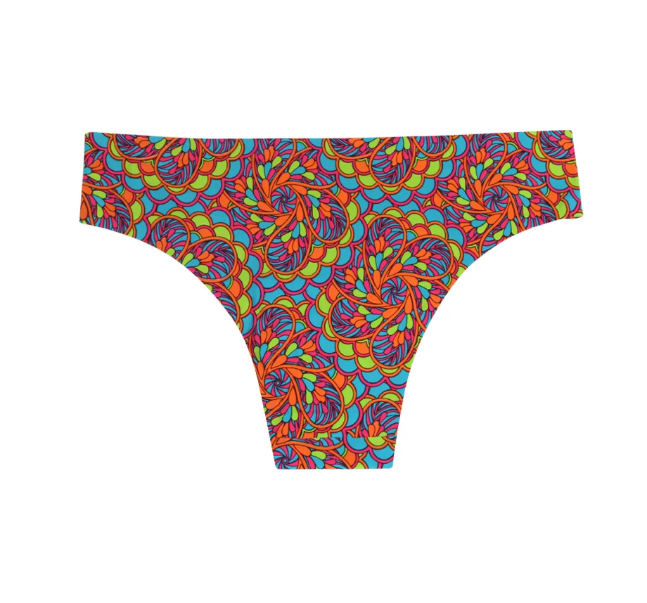 OddBalls Peacock Seamless Brazilian Briefs for Teen Girls - Comfortable & Stylish Underwear 4 OddBalls Peacock - Teen Girls Seamless Brazilian Briefs