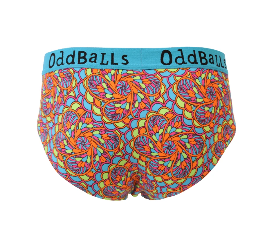 OddBalls Peacock Print Teen Boys Briefs - Fun & Comfortable Underwear 4 OddBalls Peacock - Teen Boys Briefs