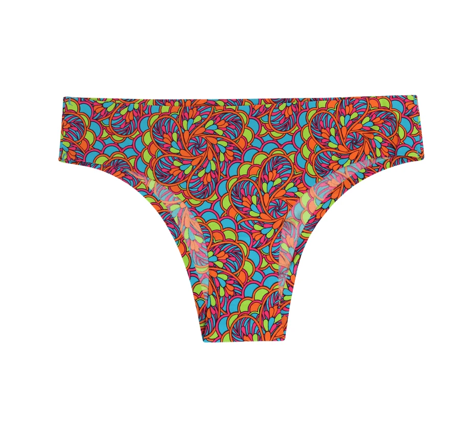 OddBalls Peacock Seamless Brazilian Briefs for Teen Girls - Comfortable & Stylish Underwear 3 OddBalls Peacock - Teen Girls Seamless Brazilian Briefs