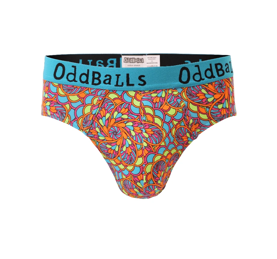 OddBalls Peacock Print Teen Boys Briefs - Fun & Comfortable Underwear 3 OddBalls Peacock - Teen Boys Briefs