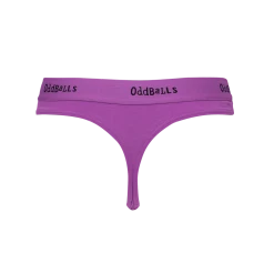 OddBalls Purple & Black - Teen Girls Thong Teen Girls Thongs