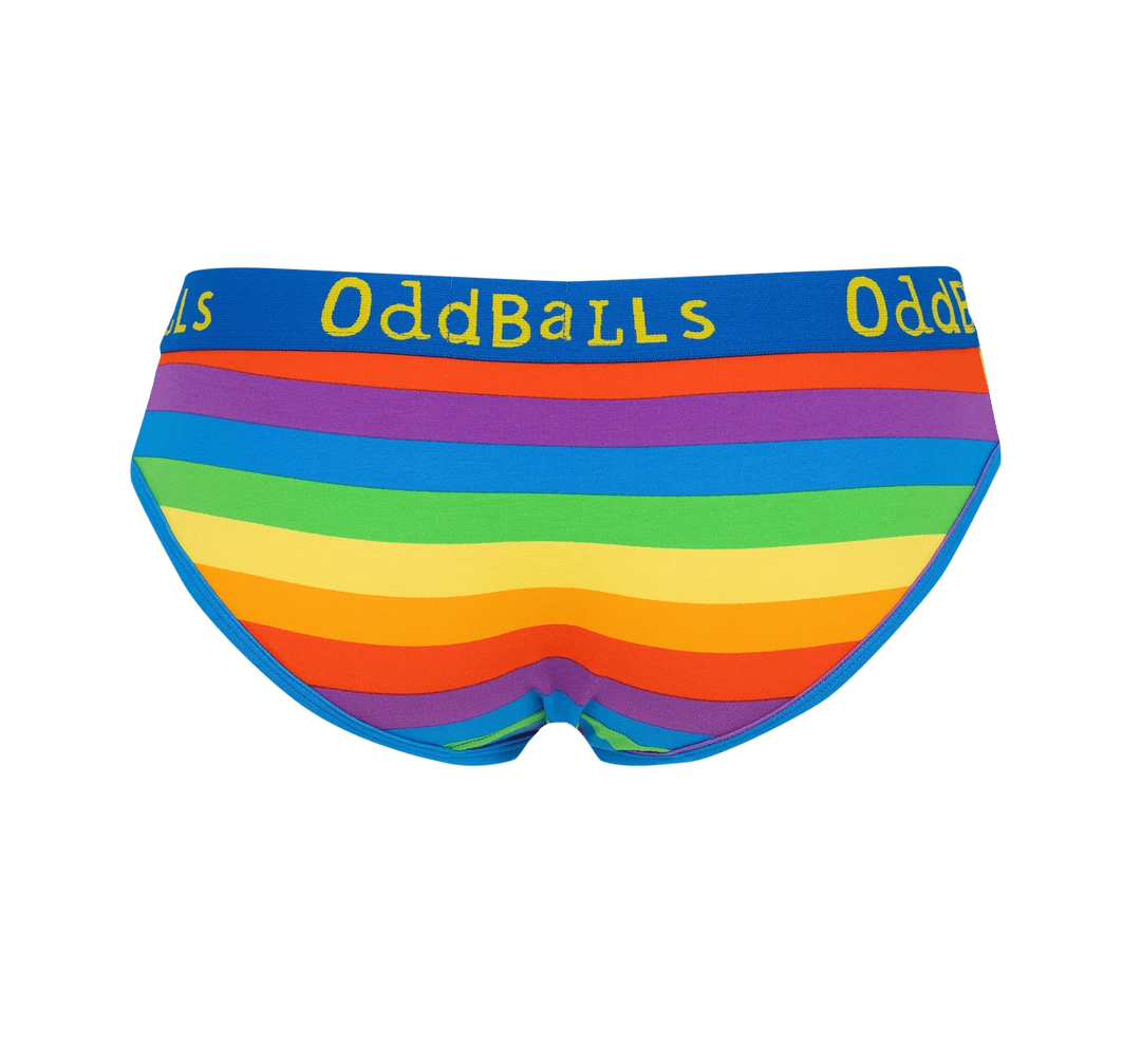 OddBalls Rainbow Teen Girls Briefs - Colorful Cotton Underwear for Teens 4 OddBalls Rainbow - Teen Girls Briefs