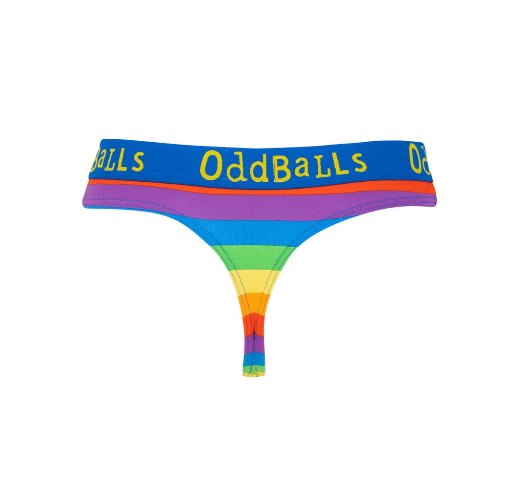 OddBalls Rainbow - Ladies Thong Thongs | Vibrant & Comfortable Underwear 3 OddBalls Rainbow - Ladies Thong Thongs