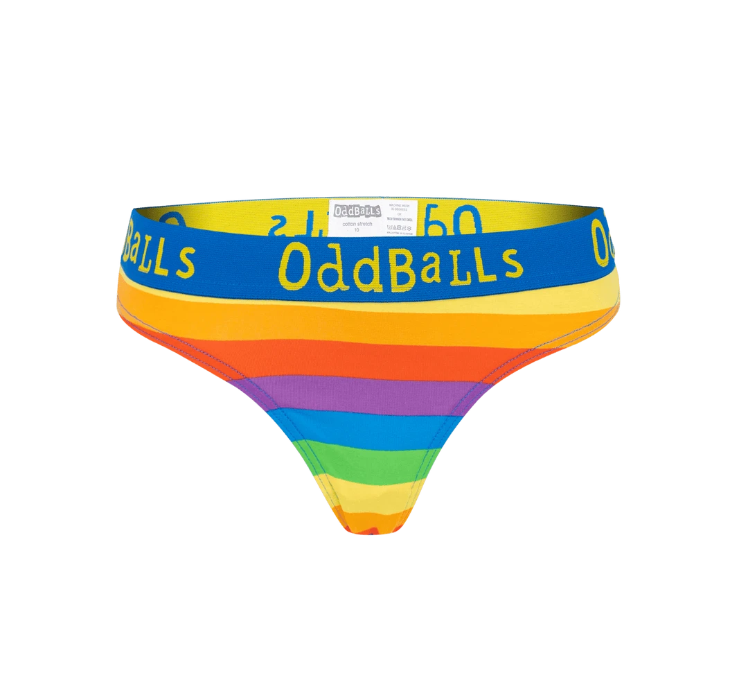 OddBalls Rainbow - Ladies Thong Thongs | Vibrant & Comfortable Underwear 4 OddBalls Rainbow - Ladies Thong Thongs