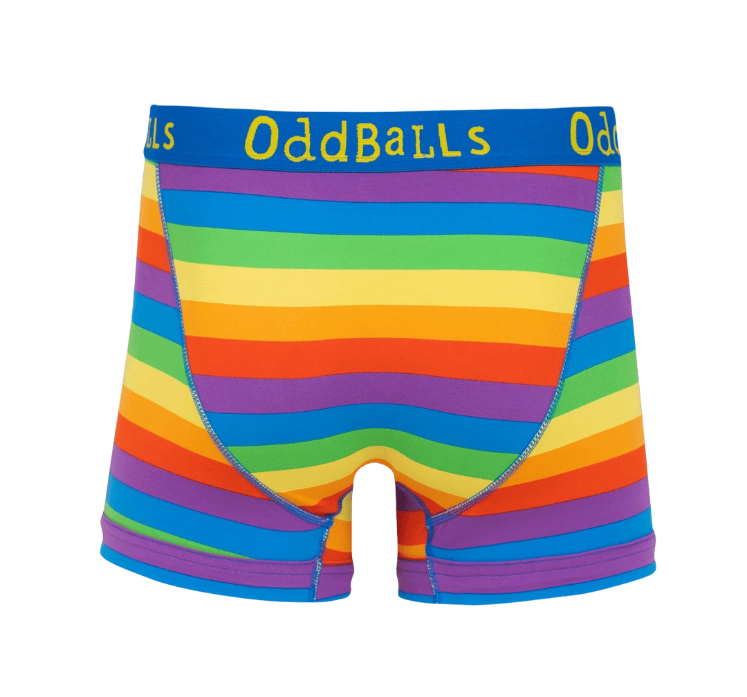 OddBalls Rainbow Teen Boys Boxer Shorts - Colorful & Comfortable Underwear 4 OddBalls Rainbow - Teen Boys Boxer Shorts