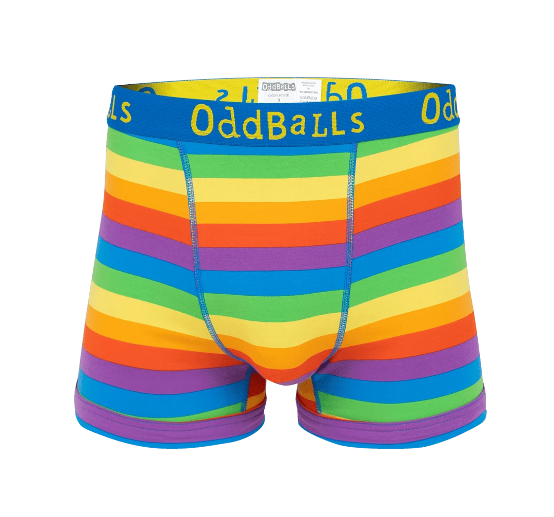 OddBalls Rainbow Teen Boys Boxer Shorts - Colorful & Comfortable Underwear 3 OddBalls Rainbow - Teen Boys Boxer Shorts