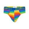 OddBalls Rainbow - Men's Colorful Briefs | Comfortable & Fun Underwear 1 OddBalls Rainbow - Mens Briefs