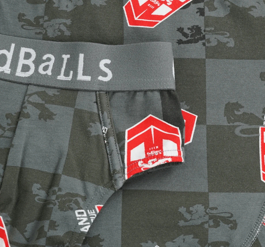 OddBalls England Rugby League Grey Teen Boys Briefs - Comfortable & Stylish Underwear 6 OddBalls England Rugby League Grey - Teen Boys Briefs