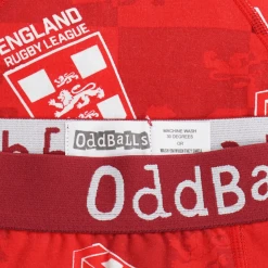 OddBalls Teen Girls Boxer Shorts England Rugby League Red - Teen Girls Boxers