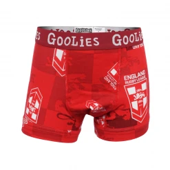 OddBalls Boys Boxer Shorts (Kids) England Rugby League Red - Kids Boxer Shorts - Goolies