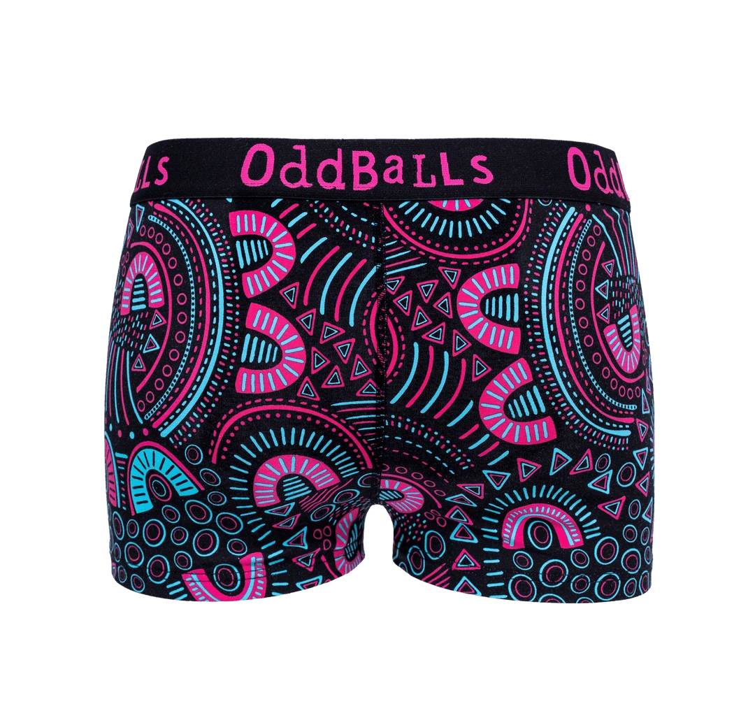 OddBalls Teen Girls Boxer Shorts Scribbles - Fun & Comfortable Girls Boxers 4 OddBalls Teen Girls Boxer Shorts Scribbles - Teen Girls Boxers