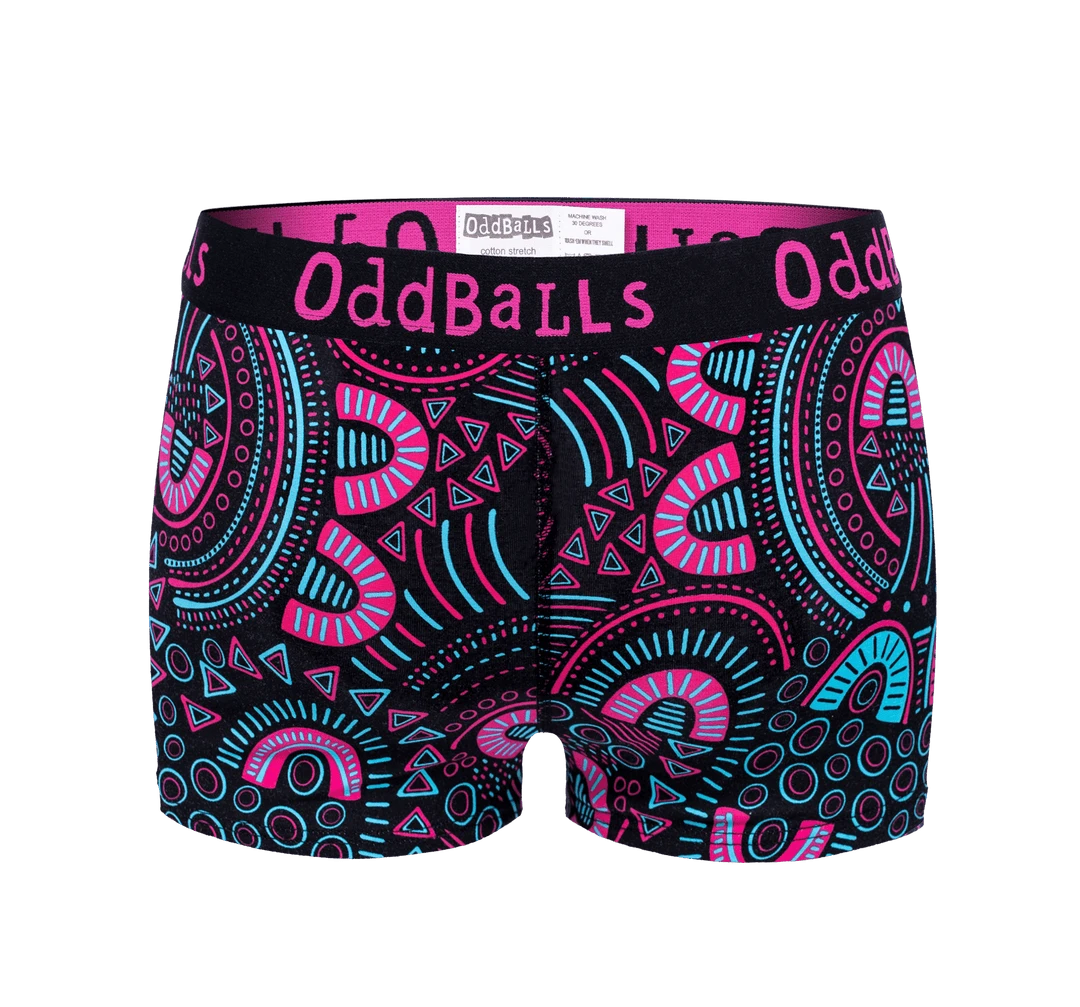 OddBalls Teen Girls Boxer Shorts Scribbles - Fun & Comfortable Girls Boxers 3 OddBalls Teen Girls Boxer Shorts Scribbles - Teen Girls Boxers
