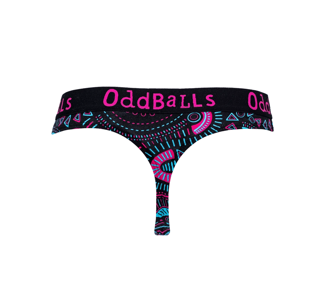 OddBalls Scribbles - Ladies Thong | Fun & Comfortable Women's Underwear 3 OddBalls Scribbles - Ladies Thong