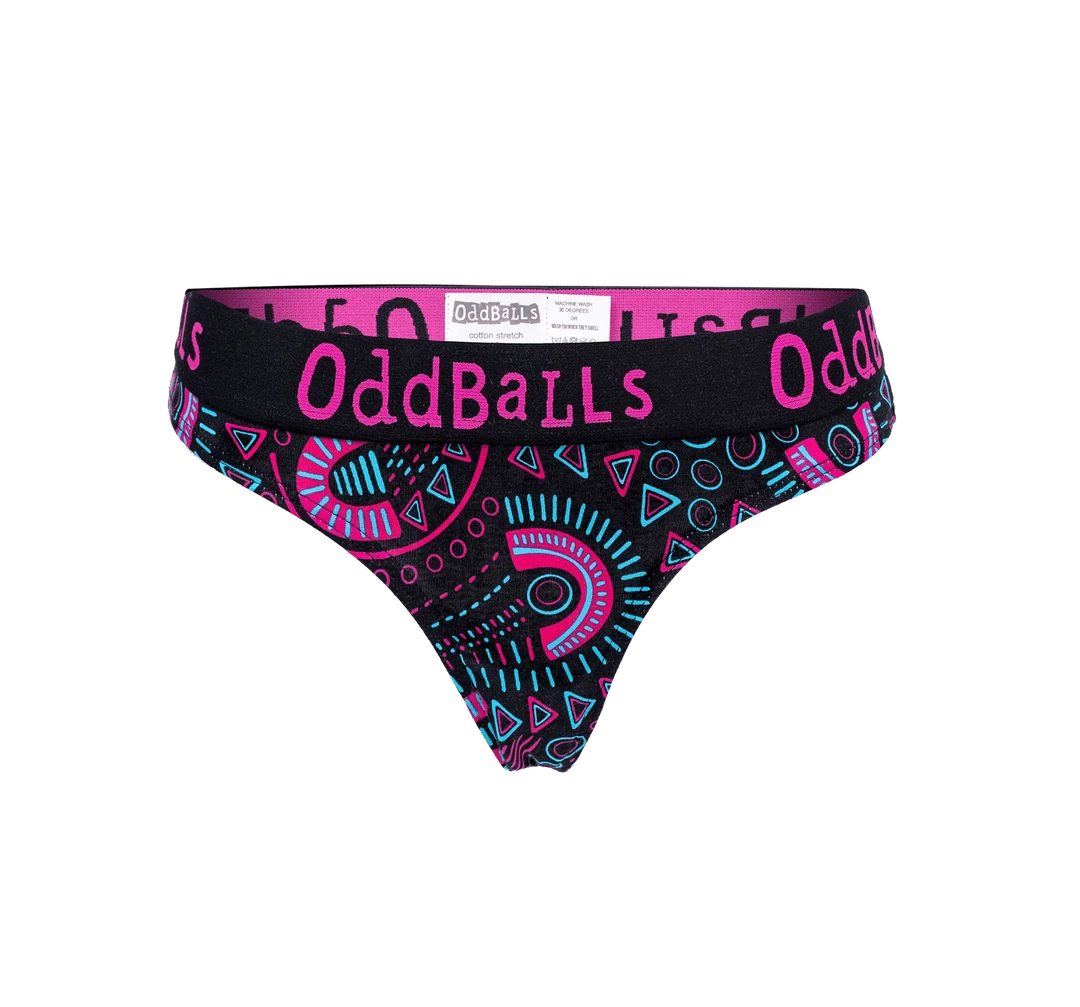 OddBalls Scribbles - Ladies Thong | Fun & Comfortable Women's Underwear 4 OddBalls Scribbles - Ladies Thong
