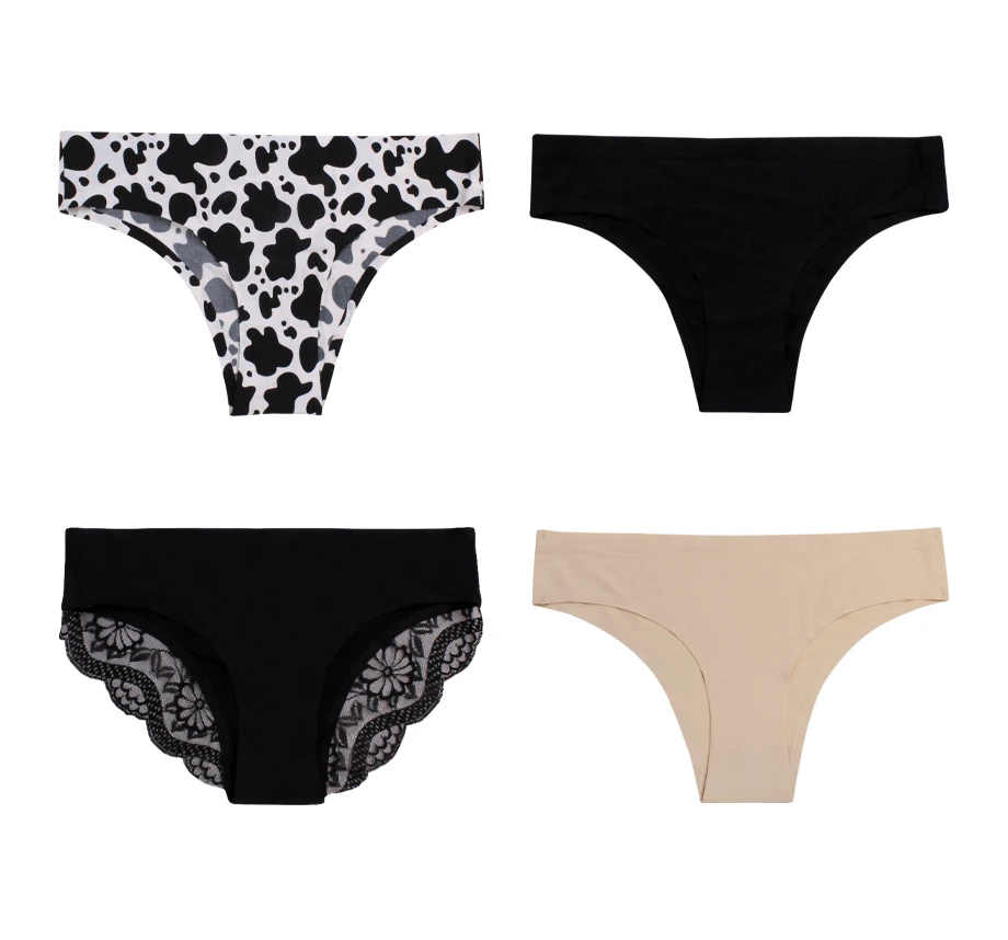 OddBalls Simply Classic Ladies Seamless Underwear 4 Pack - Comfortable & Breathable 3 OddBalls Simply Classic Bundle - Ladies Seamless 4 Pack Bundle