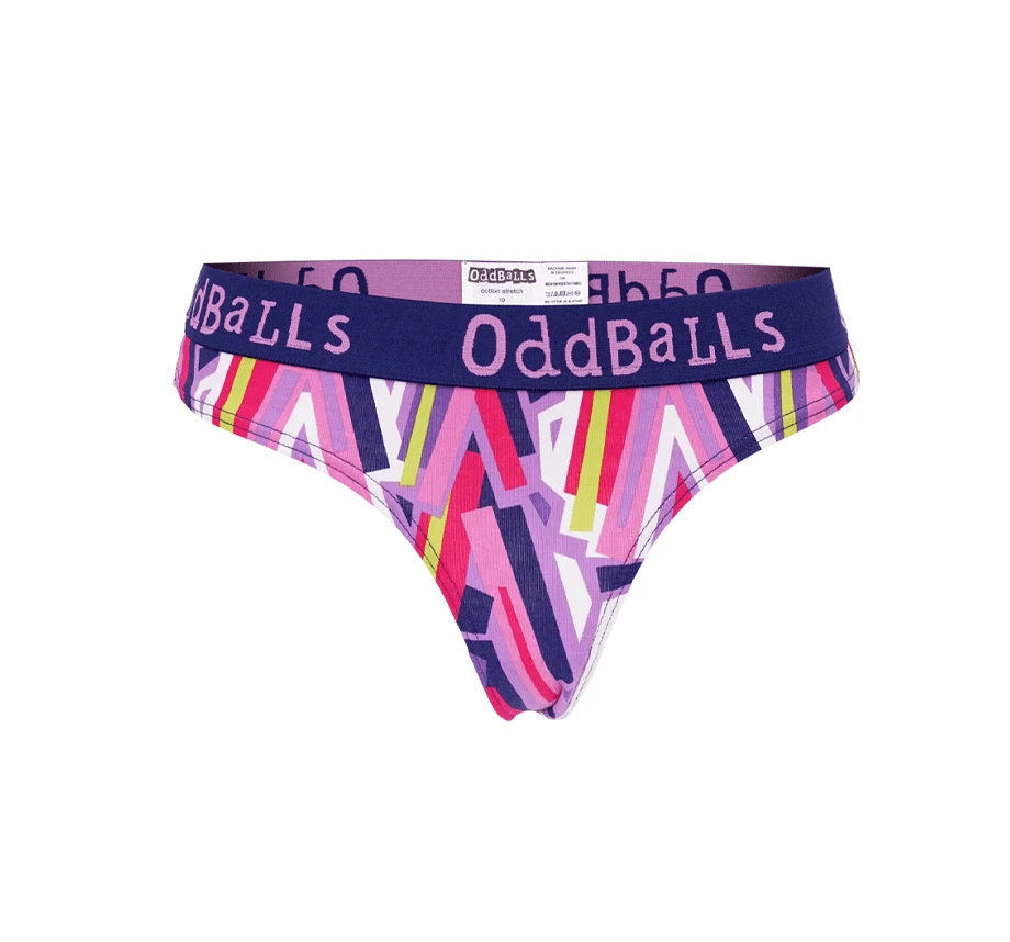 OddBalls Stack Attack - Teen Girls Thongs | Fun & Comfortable Underwear 4 OddBalls Stack Attack - Teen Girls Thongs