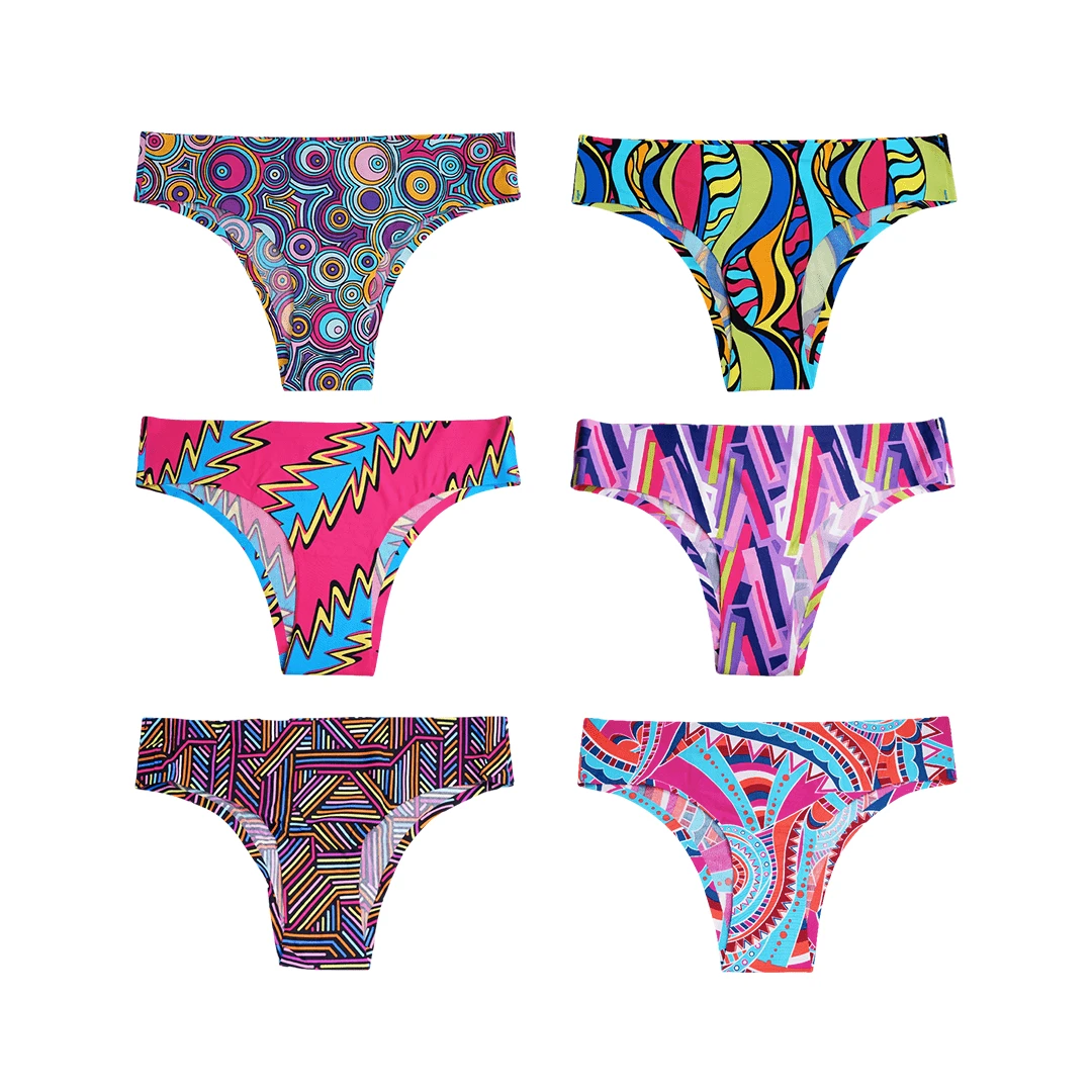 OddBalls Super Six Bundle - 6 Pack Ladies Seamless Briefs | Comfortable & Stylish Underwear 3 OddBalls Super Six Bundle - Ladies Seamless Briefs 6 Pack Bundle