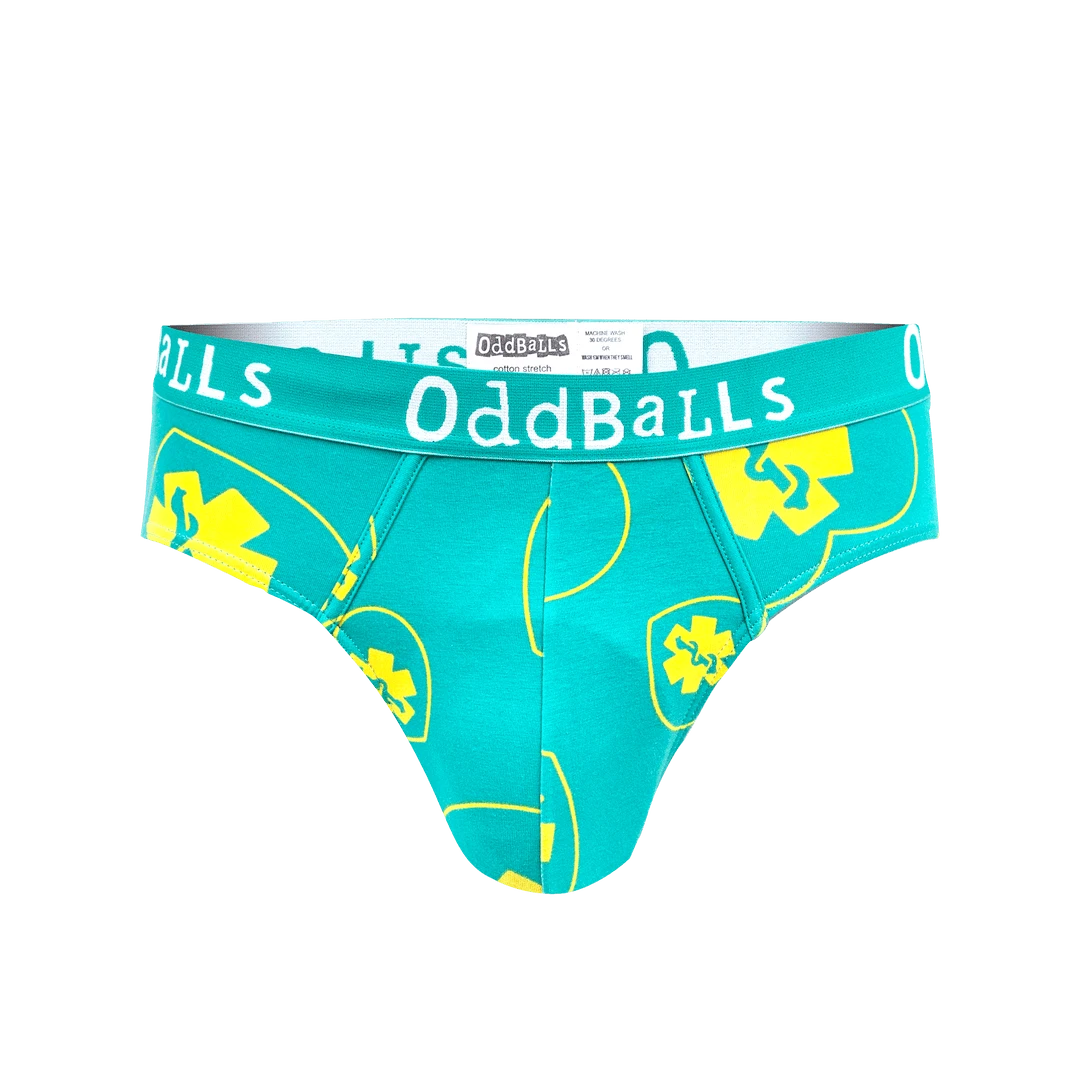 OddBalls The Ambulance Staff Charity - Men's Briefs | Comfortable & Fun Underwear 3 OddBalls The Ambulance Staff Charity - Mens Briefs