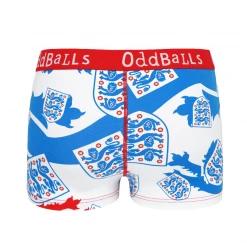 OddBalls Teen Girls Boxer Shorts England FA - Three Lions - Teen Girls Boxers