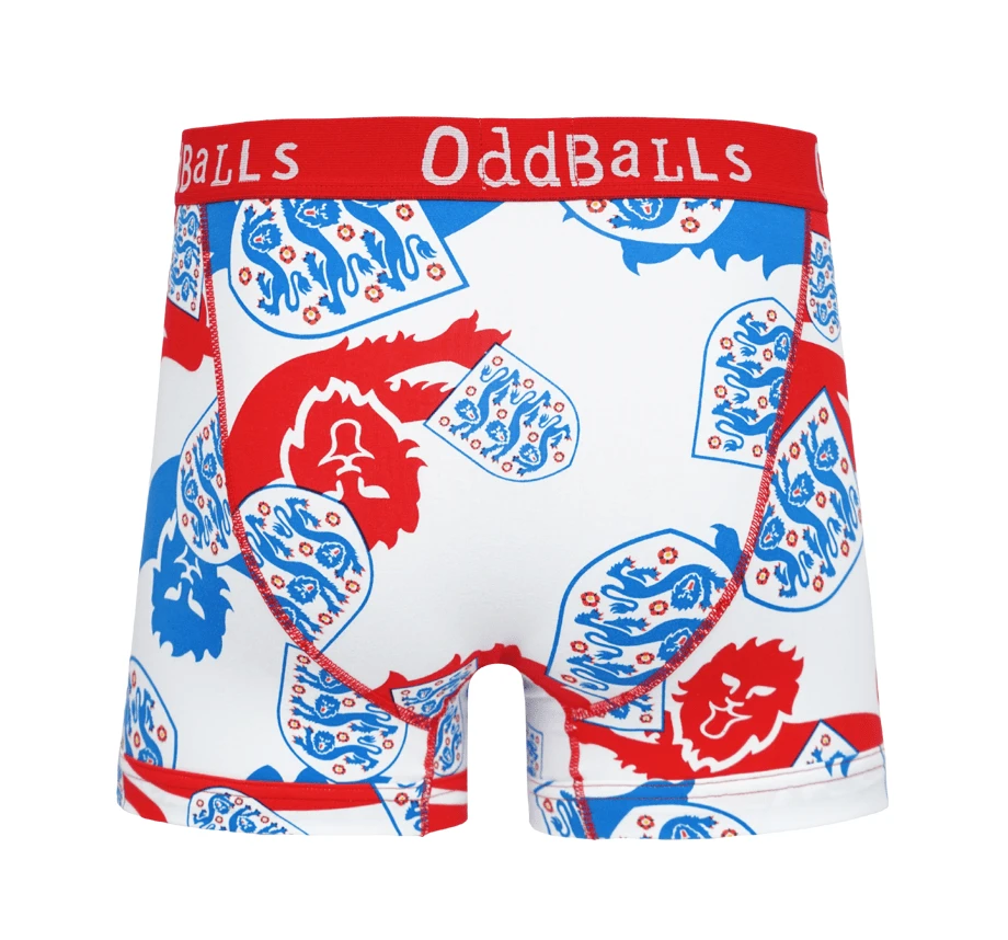 OddBalls England FA Three Lions Men's Boxer Shorts - Comfortable & Stylish Underwear 4 OddBalls England FA - Three Lions - Mens Boxer Shorts