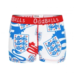 OddBalls Teen Girls Boxer Shorts England FA - Three Lions - Teen Girls Boxers