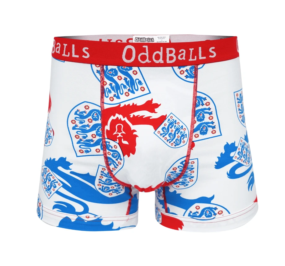 OddBalls England FA - Three Lions - Teen Boys Boxer Shorts | Comfortable & Fun Underwear 3 OddBalls England FA - Three Lions - Teen Boys Boxer Shorts