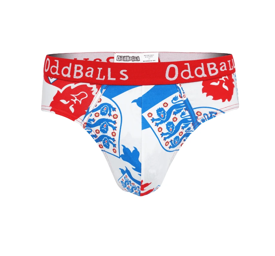 OddBalls England FA - Three Lions Teen Boys Briefs | Comfortable & Fun Underwear 3 OddBalls England FA - Three Lions - Teen Boys Briefs