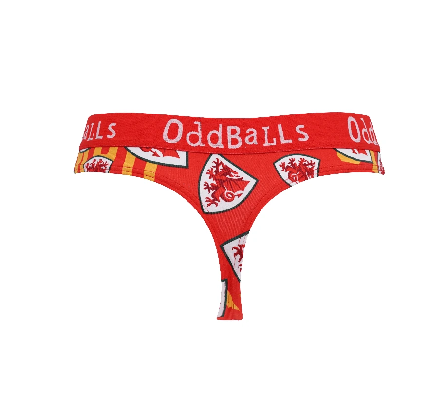 OddBalls FA Wales Red - Teen Girls Thong | Comfortable & Stylish Underwear 3 OddBalls FA Wales Red - Teen Girls Thong